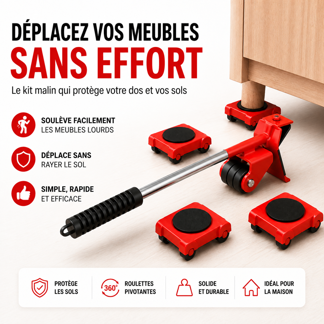 MoveLift™ | Le Kit Qui Déplace Vos Meubles Facilement